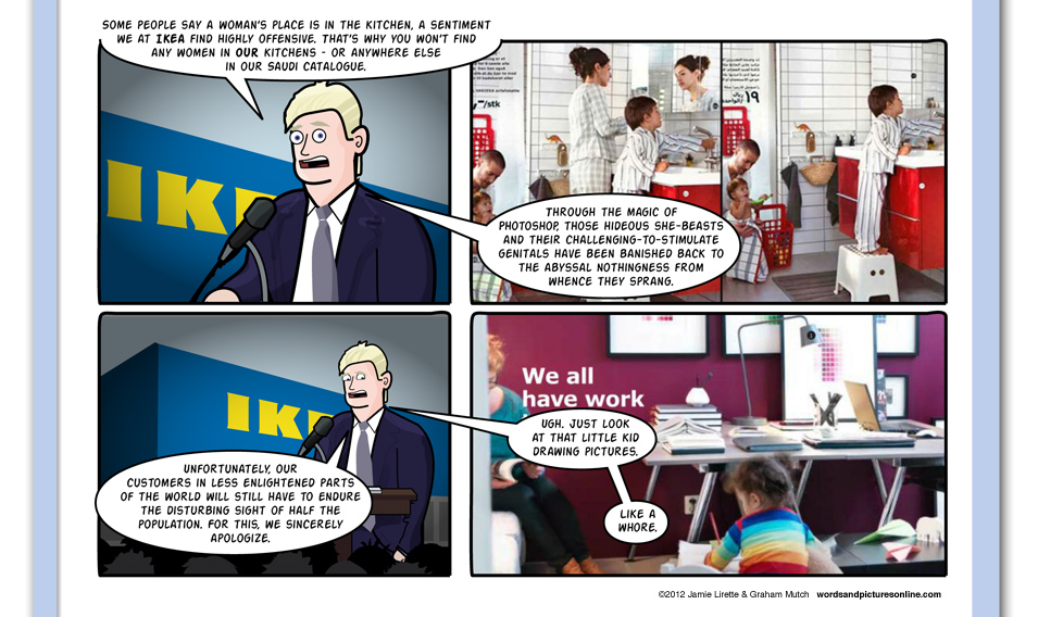 Misögynist. ikea, saudi