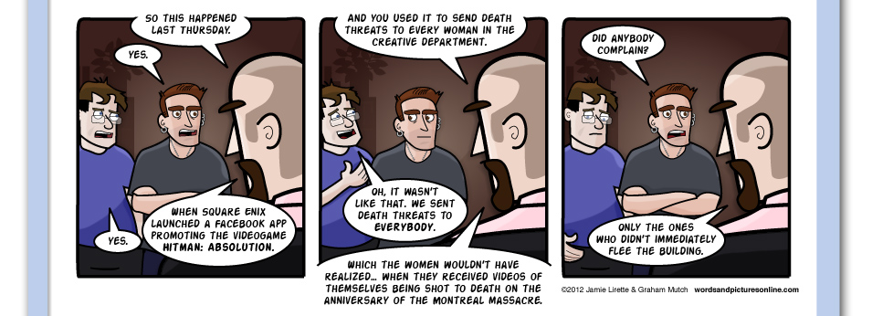 A Hit With The Ladies, Montreal Massacre, Hitman: absolution